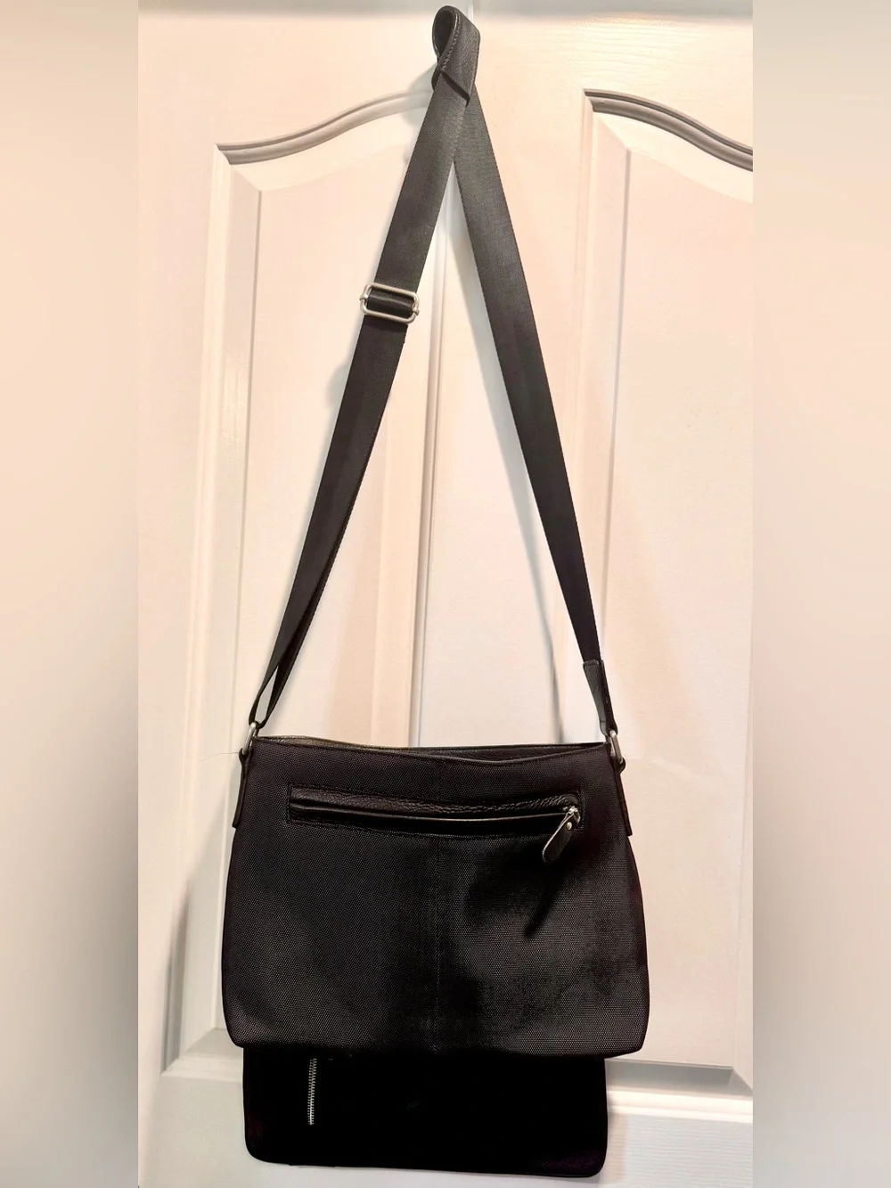 Emanuel Genuine Leather Messenger Bag Black Crossbody Laptop Travel Hand Made